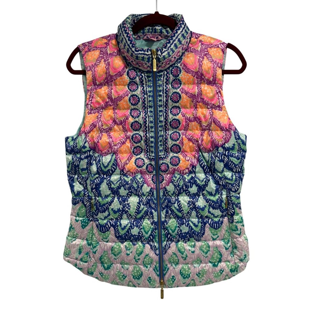 Lilly Pulitzer Essie Masterpiece Down Puffer Vest in Gypset Paradise Engineered